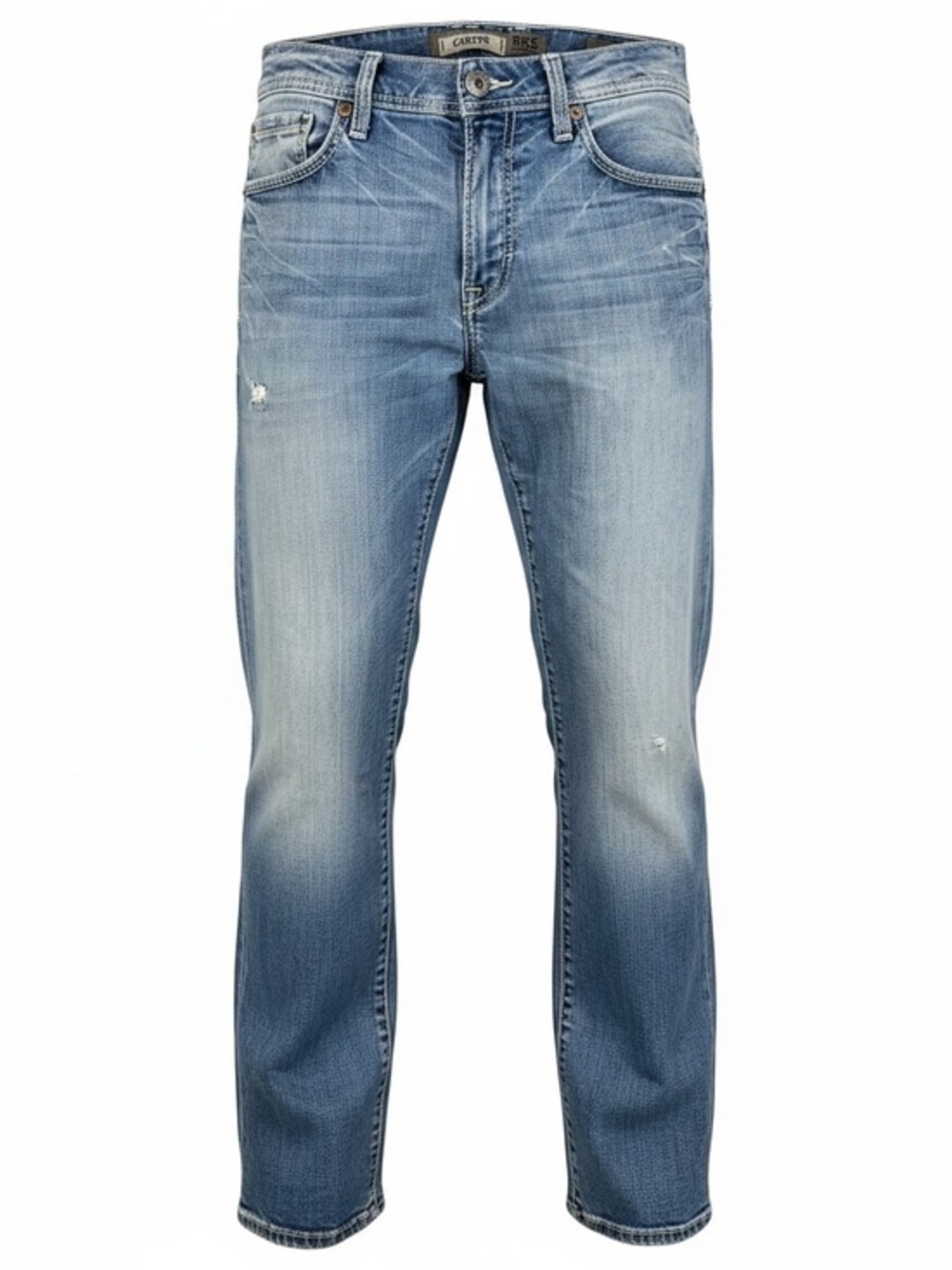 BKE Men’s Straight Jeans in Light Blue Wash